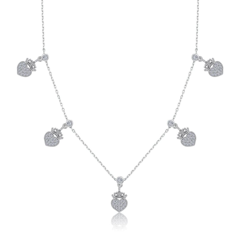 Sevgi Tacı Choker Gümüş Şans Kolye