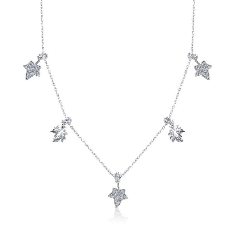 Sonbahar Dansı Choker Gümüş Şans Kolye