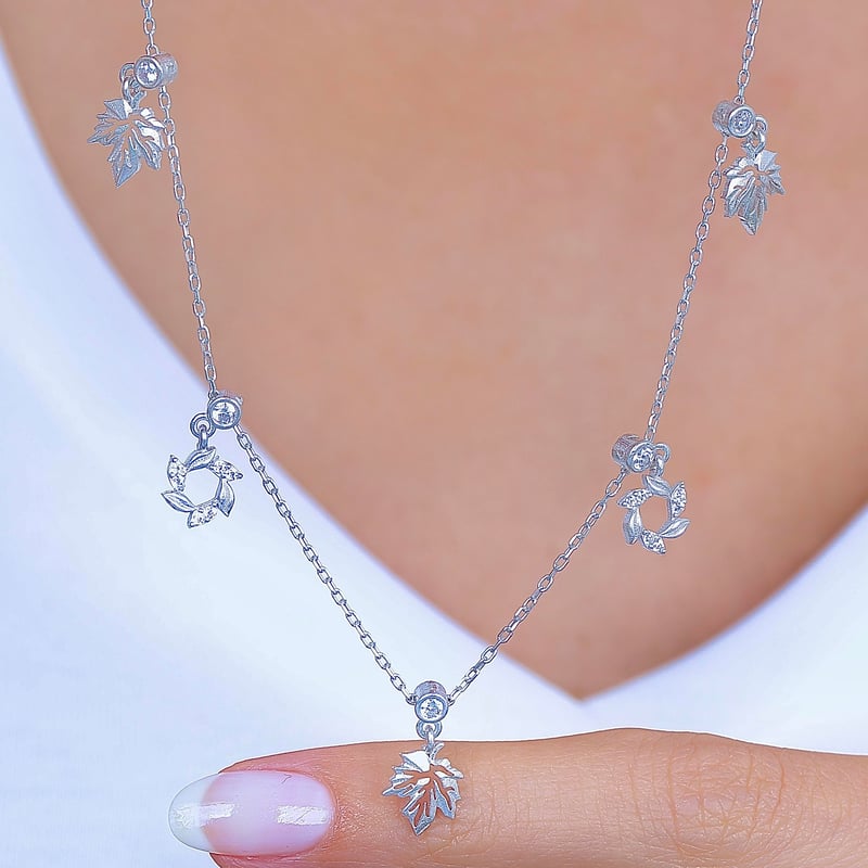 Sonbahar Güneşi Choker Gümüş Şans Kolye