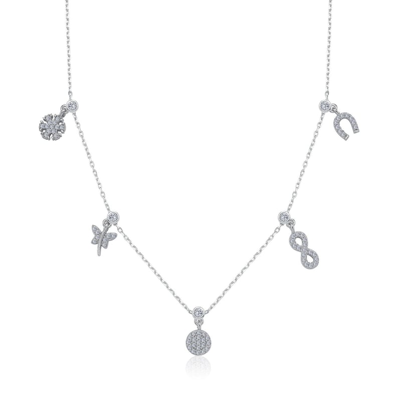 Uğur Kombini Choker Gümüş Şans Kolye