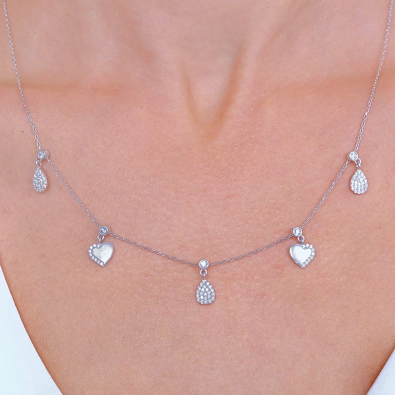 Yağmurun Aşkı Choker Gümüş Şans Kolye