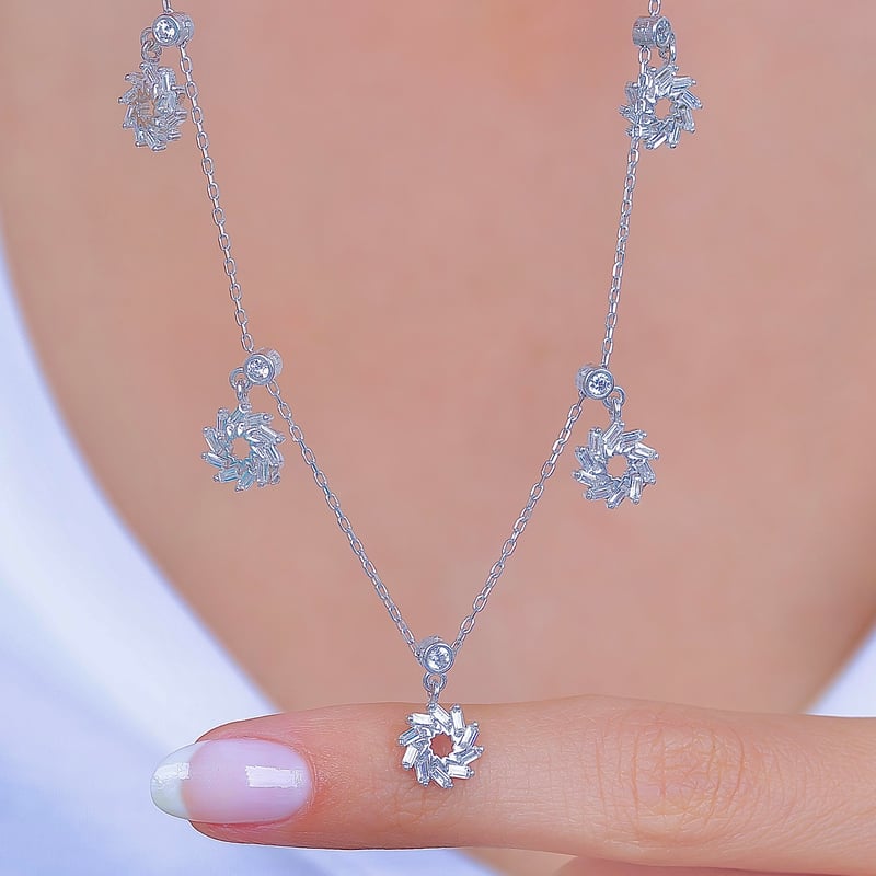 Yaz Güneşi Choker Gümüş Şans Kolye