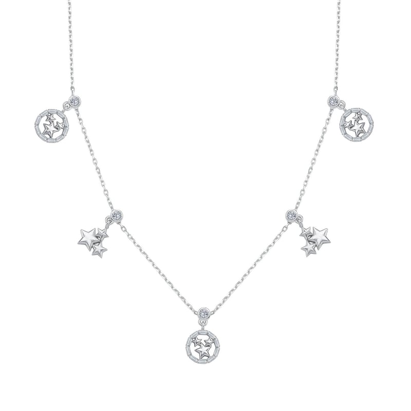 Yıldız Buluşması Choker Gümüş Şans Kolye