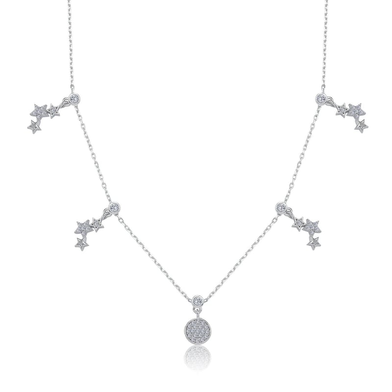 Yıldız Kümesi Choker Gümüş Şans Kolye