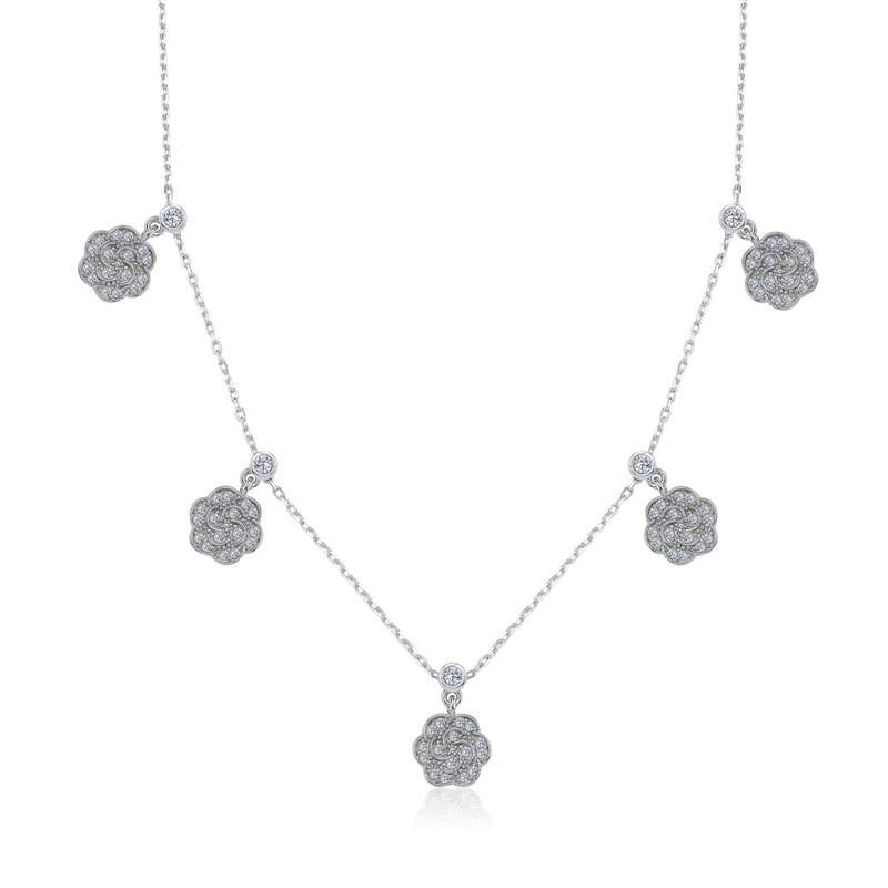 Yonca Yolu Choker Gümüş Şans Kolye