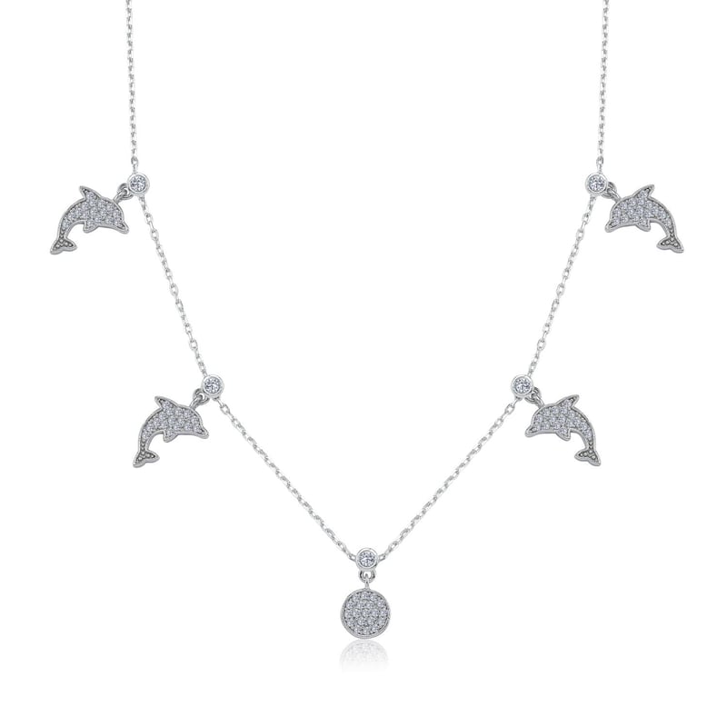 Yunusların Dansı Choker Gümüş Şans Kolye