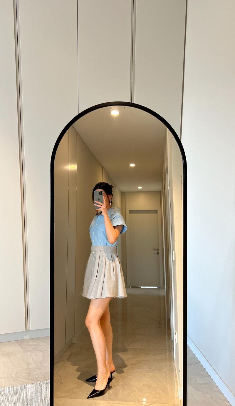KONTRASTLI RENKLİ GÖMLEK ELBİSE
