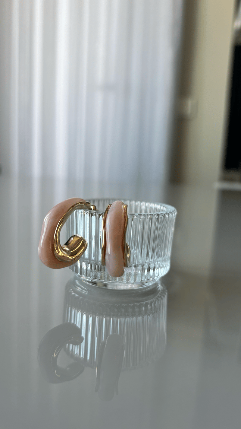 PEMBE GOLD KARIŞIM HALKI KÜPE