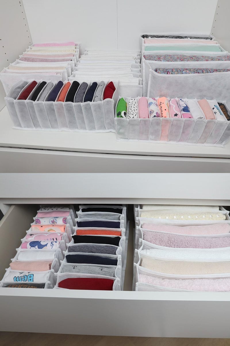 Rek Home 2 Adet 11 Gözlü Çekmece İçi Akordiyon Düzenleyici Organizer MEDIUM