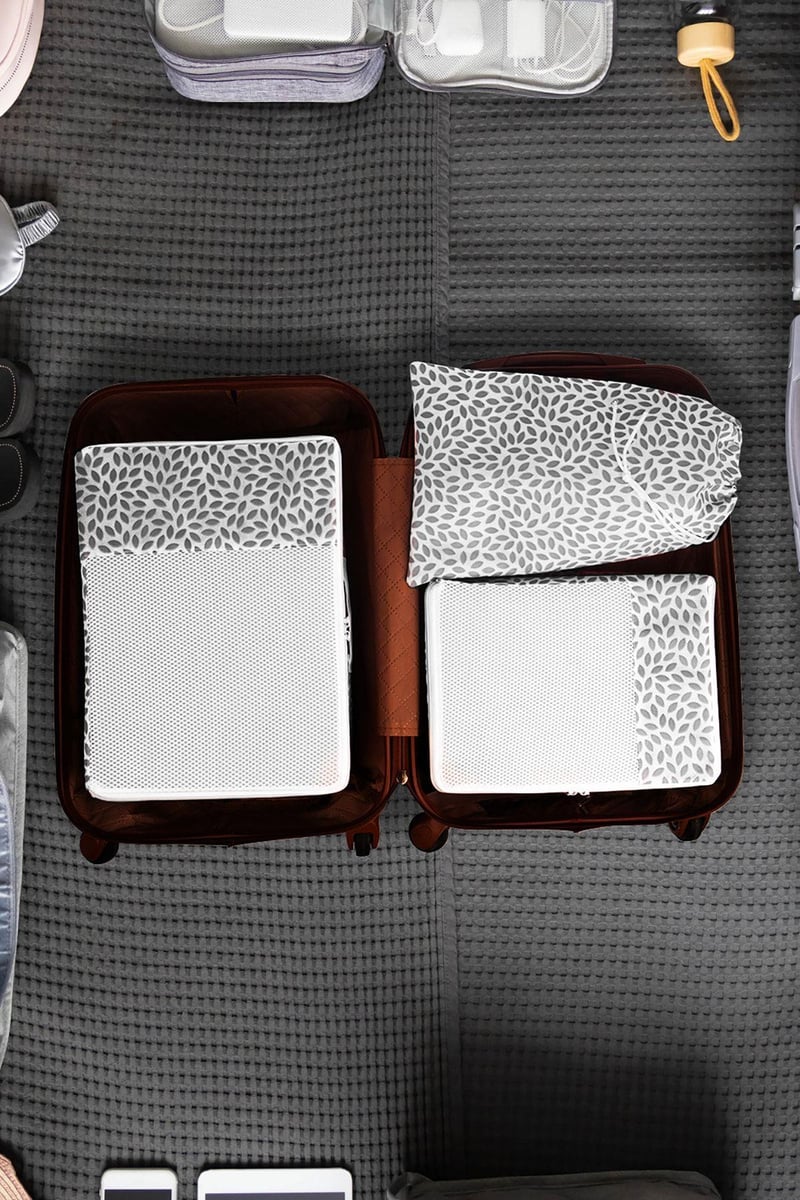 Rek Home 3'lü Bavul İçi Düzenleyici Organizer Set / Gri