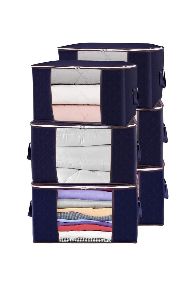 Rek Home 6 Adet Pencereli Lacivert Büyük Boy Yastık Yorgan Kazak Hurcu / 75x40x40