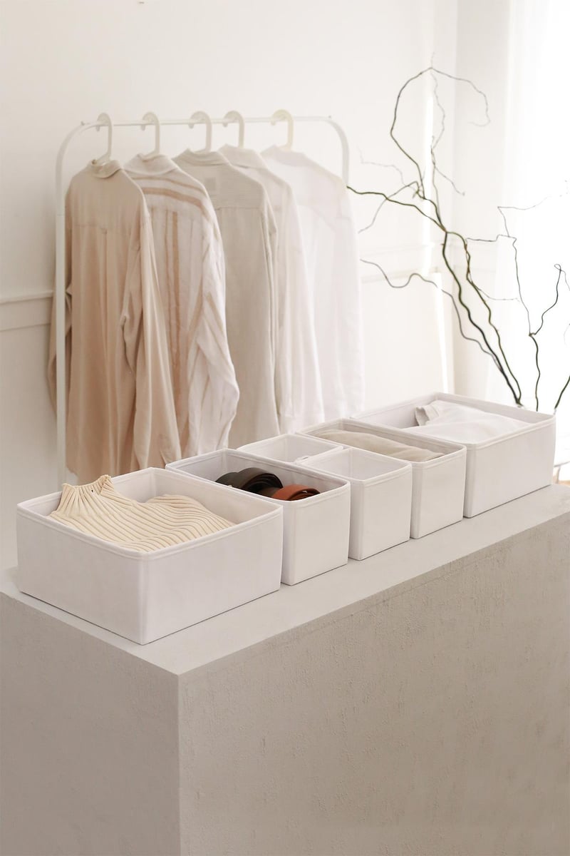 REK HOME 6'lı Beyaz Çekmece İçi Düzenleyici Organizer Set