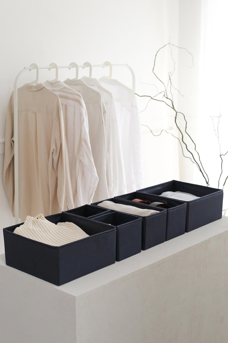 REK HOME 6lı Lacivert Çekmece İçi Düzenleyici Organizer Set