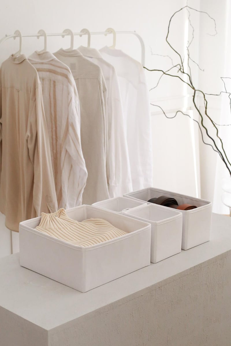 REK HOME Beyaz Çekmece İçi Düzenleyici 4'lü Organizer Set