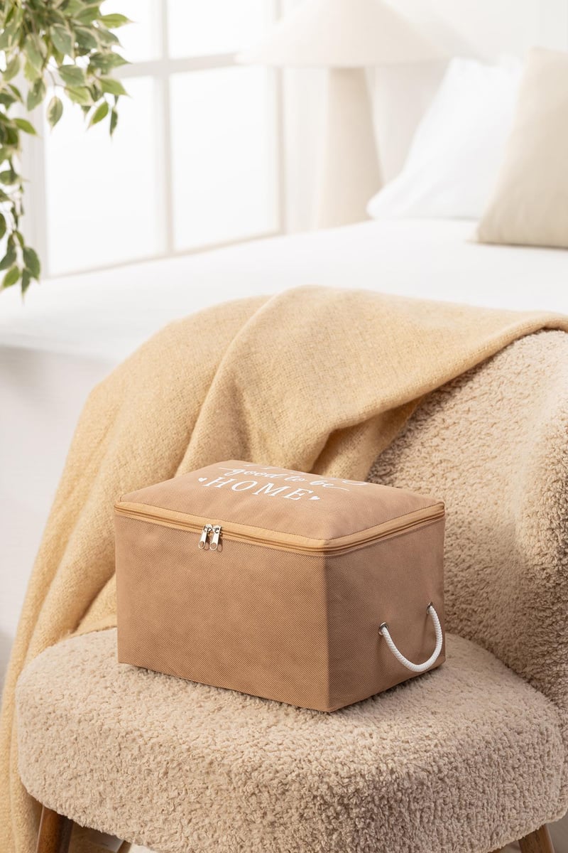 Rek Home Küçük Boy Bej Baza Altı, Valiz Düzenleyici Hurç / 30x22x18