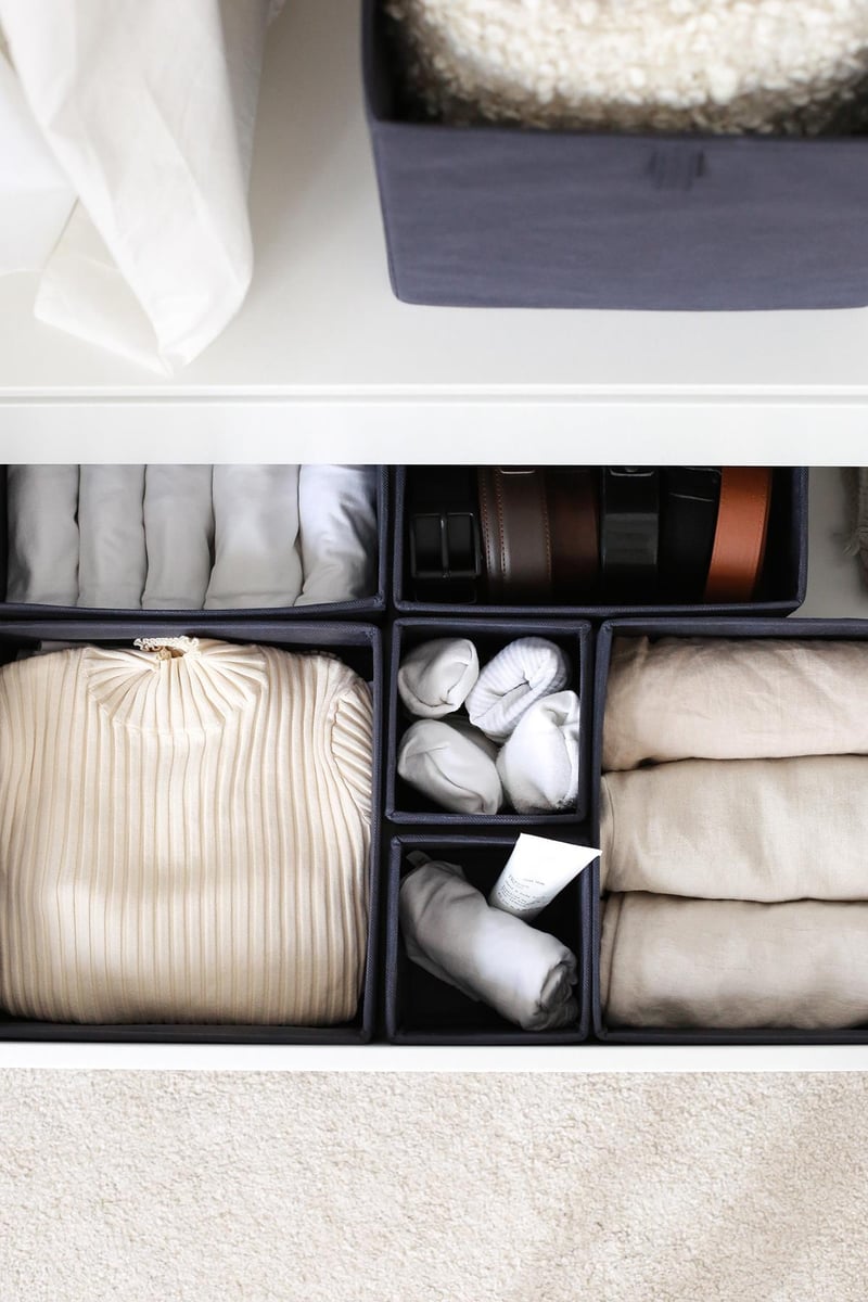 REK HOME Lacivert Çekmece İçi Düzenleyici 4'lü Organizer Set