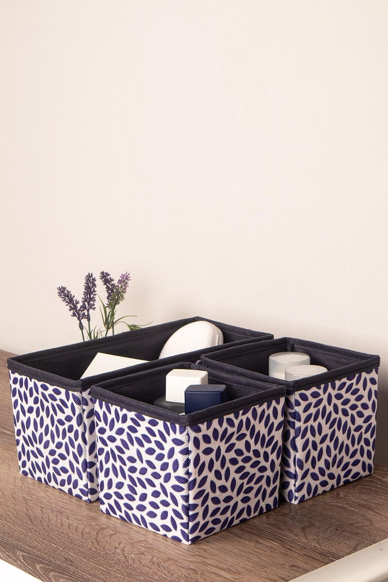 Rek Home Lacivert Yaprak Çekmece İçi Düzenleyici 3'lü Organizer Set