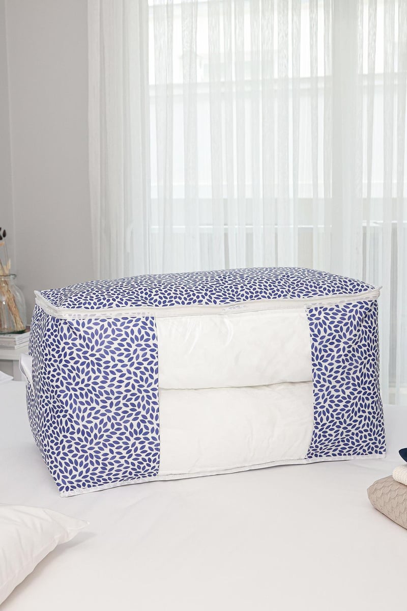Rek Home Yaprak Lacivert Büyük Boy Yastık Yorgan Kazak Hurcu / 75x40x40