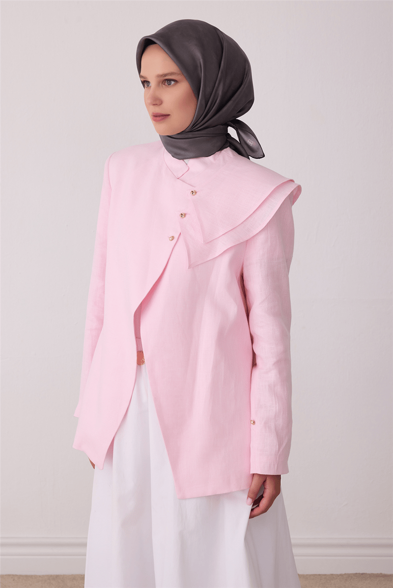 Antrasit Soyut Desen %100 Twill İpek Eşarp 4428-34