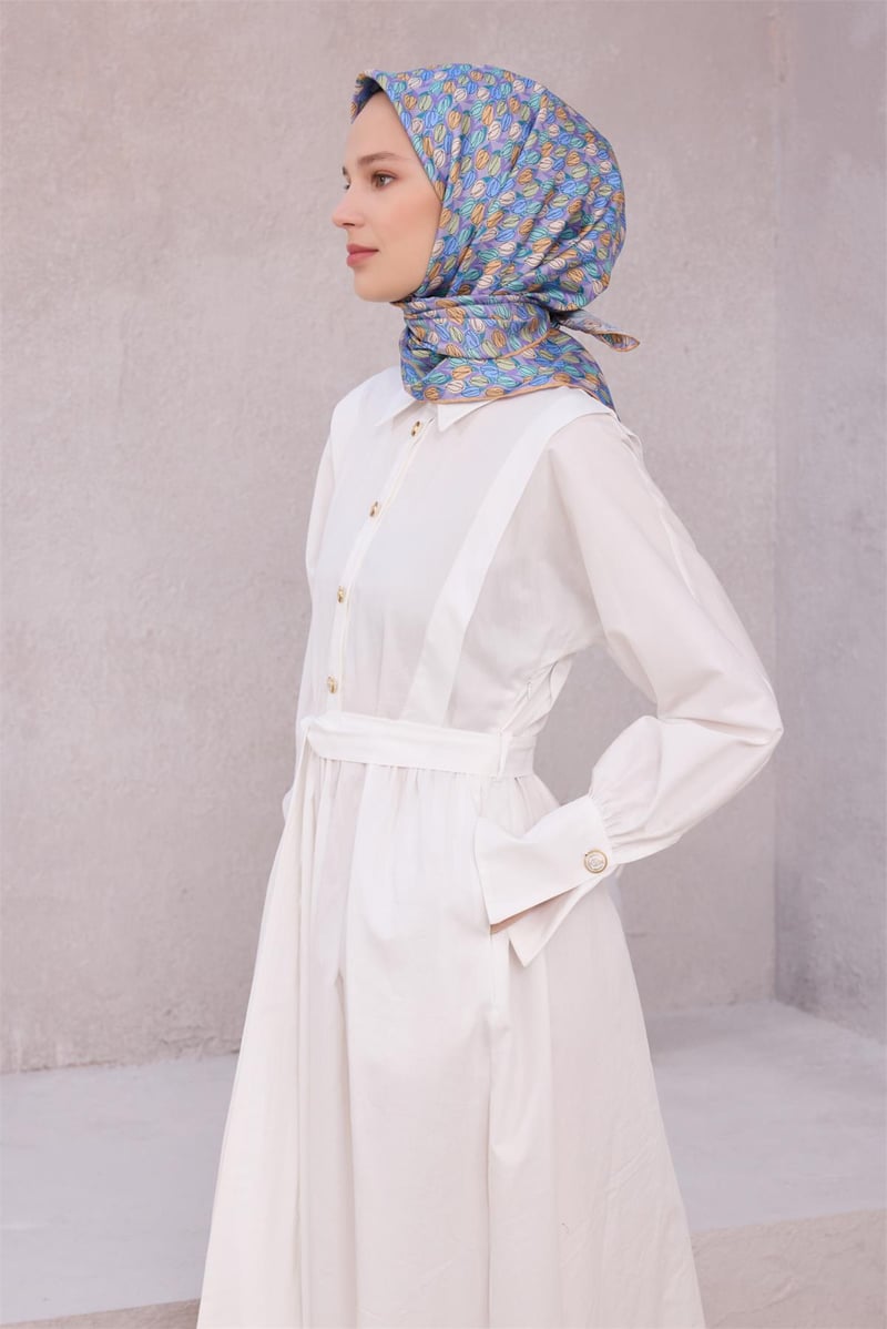 {URUNSEO_TITLE} | BELLI | BELLİ İPEK EŞARP | BELLİ ÇİÇEK DESEN İPEK EŞARP 4204D (TWILL) TURUNCU - 10