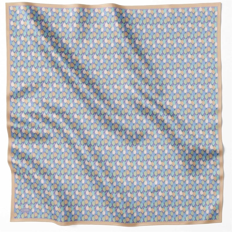 BELLİ ÇİÇEK DESEN İPEK EŞARP 4204D (TWILL) TURUNCU - 10