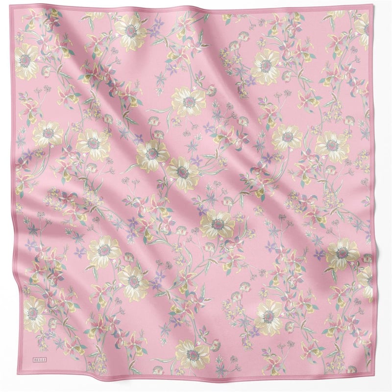 {URUNSEO_TITLE} | BELLI | BELLİ İPEK EŞARP | BELLİ ÇİÇEK DESEN İPEK EŞARP 4210D (TWILL) PEMBE - 86