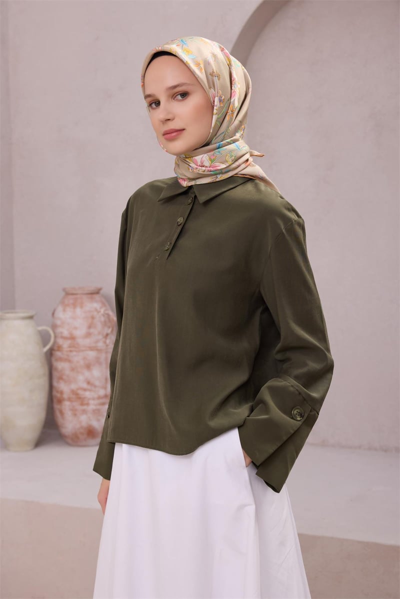 {URUNSEO_TITLE} | BELLI | BELLİ İPEK EŞARP | BELLİ ÇİÇEK DESEN İPEK EŞARP 4210D (TWILL) VİZON - 07