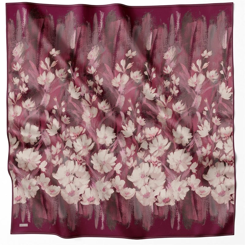 {URUNSEO_TITLE} | BELLI | BELLİ İPEK EŞARP | BELLİ ÇİÇEK DESEN İPEK EŞARP 4217D (TWILL) BORDO - 86