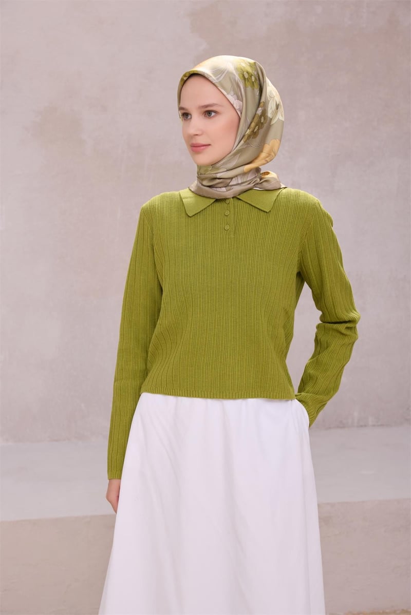 {URUNSEO_TITLE} | BELLI | BELLİ İPEK EŞARP | BELLİ ÇİÇEK DESEN İPEK EŞARP 4219D (TWILL) HAKİ - 55