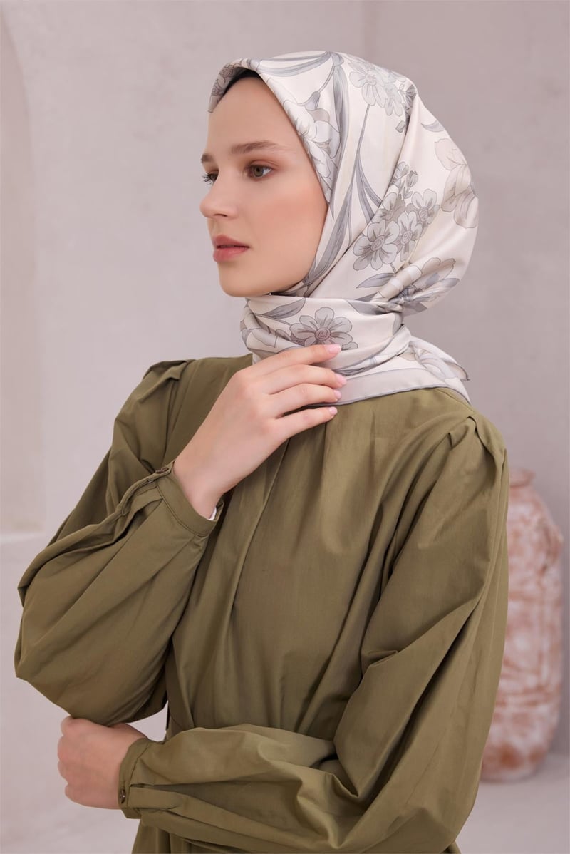 {URUNSEO_TITLE} | BELLI | BELLİ İPEK EŞARP | BELLİ ÇİÇEK DESEN İPEK EŞARP 4219D (TWILL) TAŞ - 59