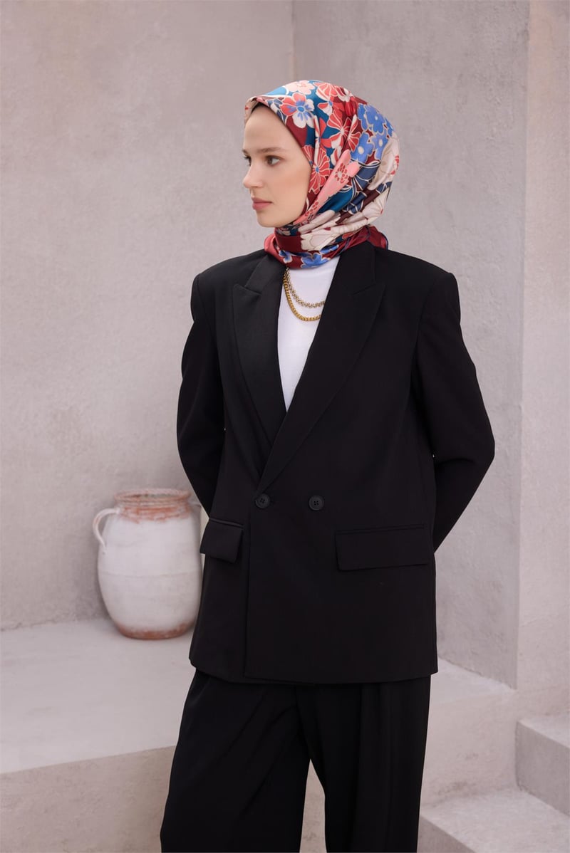 {URUNSEO_TITLE} | BELLI | BELLİ İPEK EŞARP | BELLİ ÇİÇEK DESEN İPEK EŞARP 4220D (TWILL) BORDO - 36