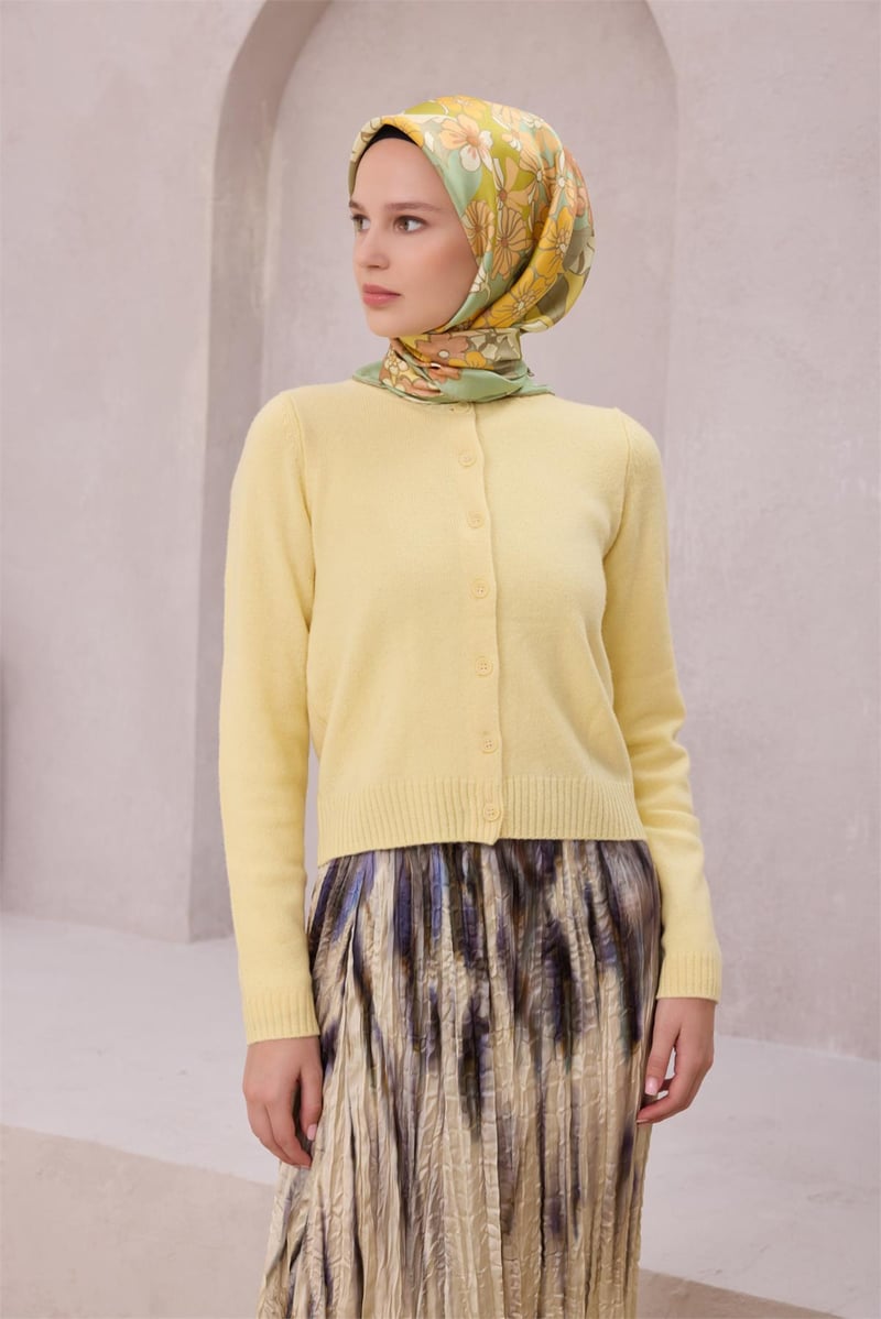 {URUNSEO_TITLE} | BELLI | BELLİ İPEK EŞARP | BELLİ ÇİÇEK DESEN İPEK EŞARP 4220D (TWILL) YEŞİL - 58