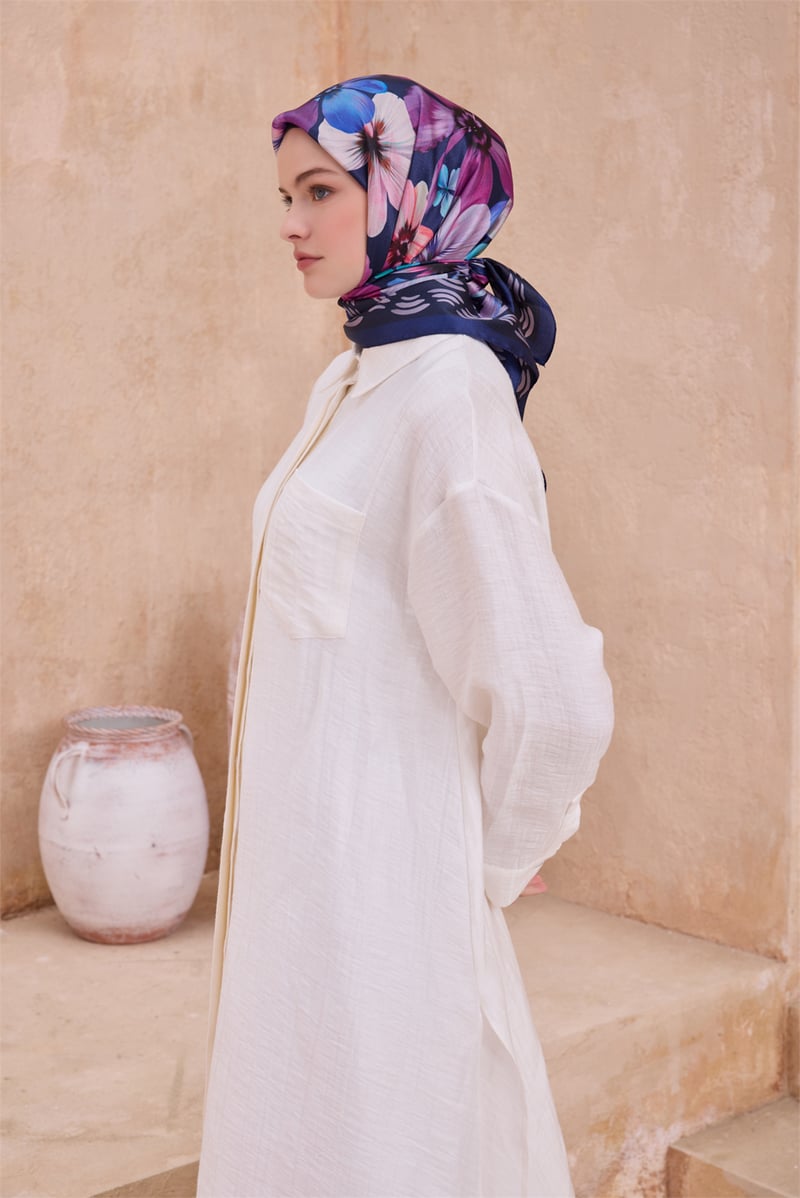 BELLİ ÇİÇEK DESEN KRİSTAL SİYAH - PEMBE EŞARP 2014