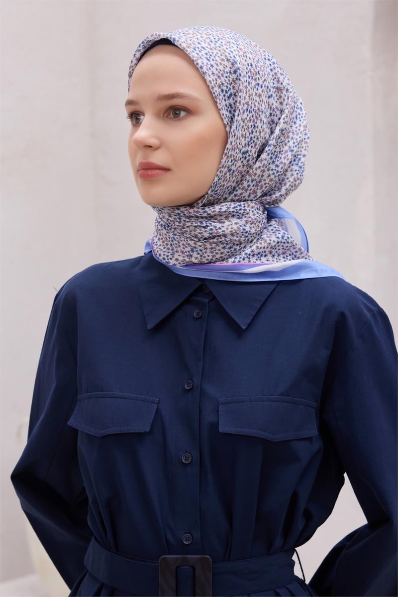 {URUNSEO_TITLE} | BELLI | POLYESTER EŞARP | BELLİ ÇİÇEK DESEN NOVA AÇIK MAVİ EŞARP 1012