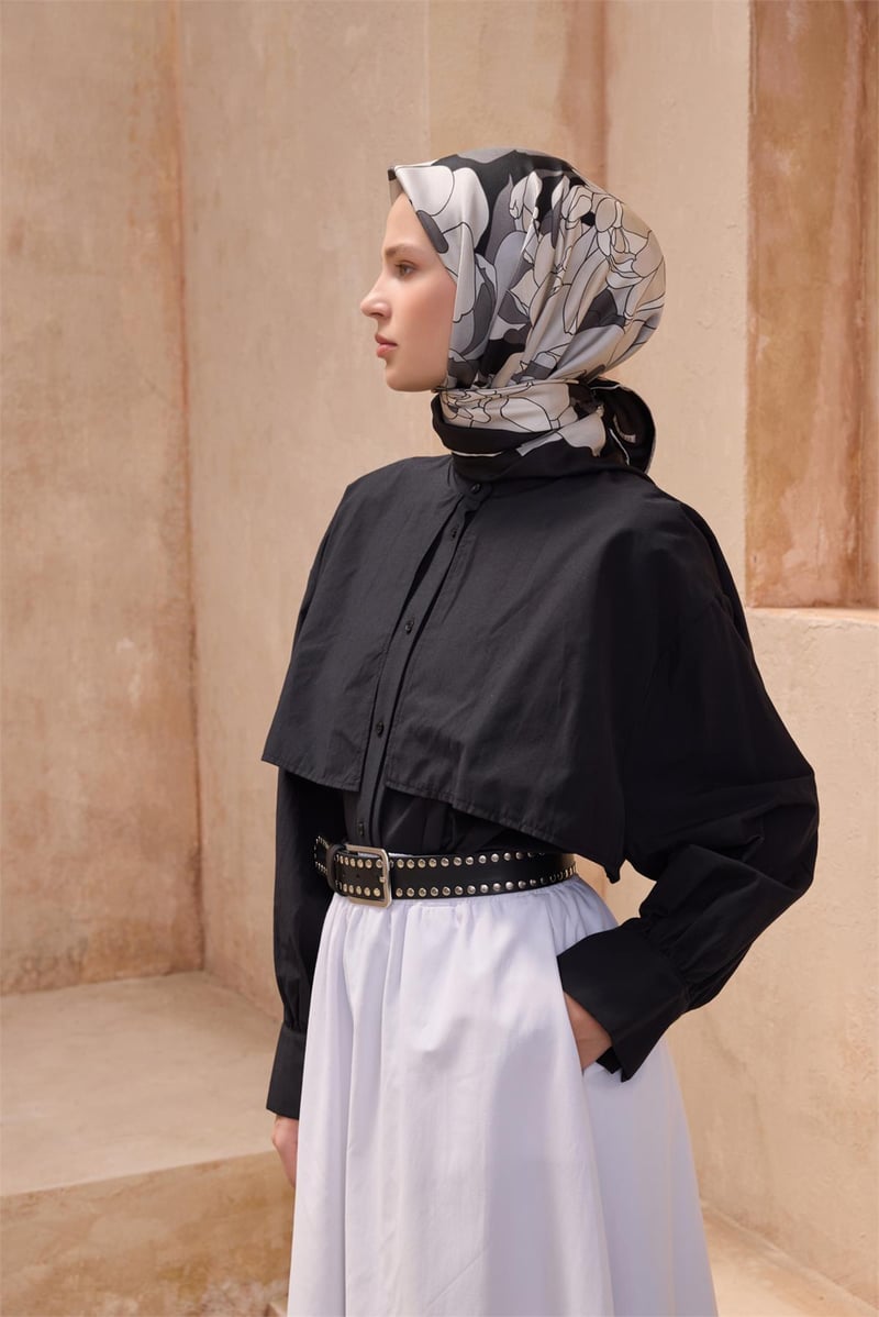 {URUNSEO_TITLE} | BELLI | BELLİ İPEK EŞARP | BELLİ ÇIÇEK DESENI İPEK EŞARP 4127D TWILL - 88