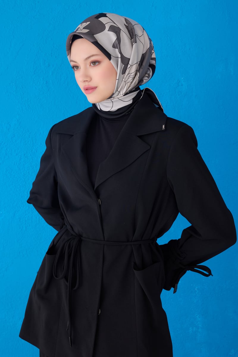 {URUNSEO_TITLE} | BELLI | BELLİ İPEK EŞARP | BELLİ ÇIÇEK DESENI İPEK EŞARP 4127D TWILL - 88