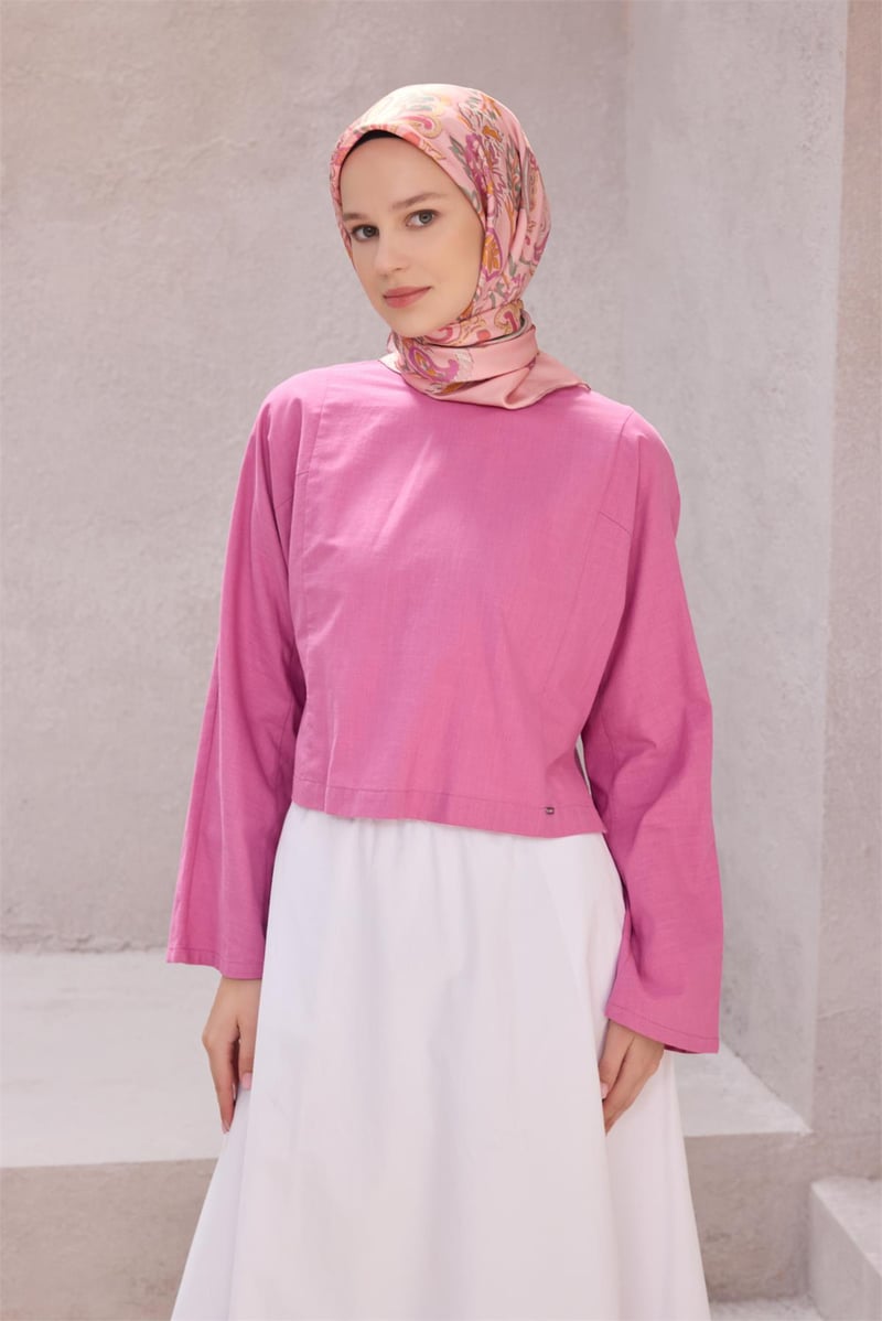 {URUNSEO_TITLE} | BELLI | BELLİ İPEK EŞARP | BELLİ ÇİÇEKLİ DESEN İPEK EŞARP 4207D (TWILL) PUDRA - 14