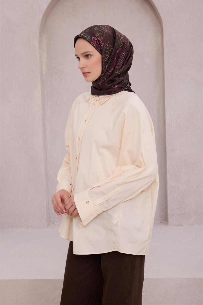 {URUNSEO_TITLE} | BELLI | BELLİ İPEK EŞARP | BELLİ ÇİÇEKLİ DESEN İPEK EŞARP 4207D (TWILL) ACI KAHVE - 39
