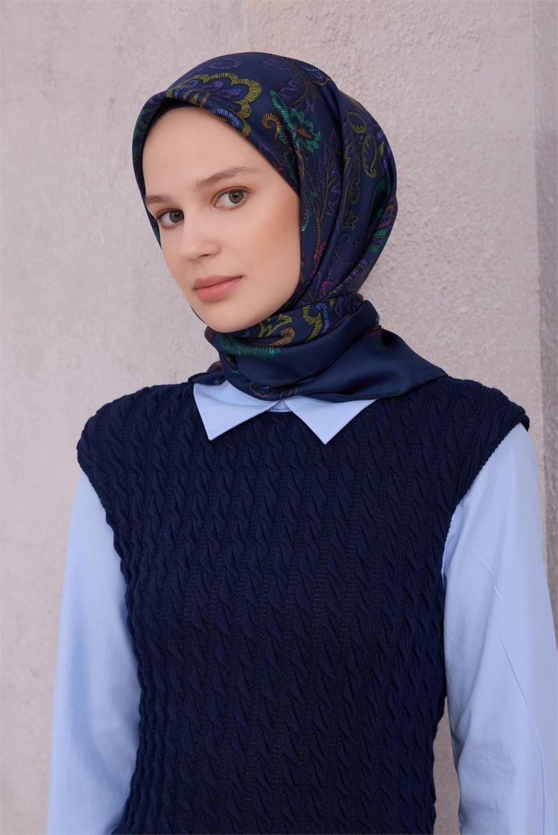 {URUNSEO_TITLE} | BELLI | BELLİ İPEK EŞARP | BELLİ ÇİÇEKLİ DESEN İPEK EŞARP 4207D (TWILL) LACİVET - 80