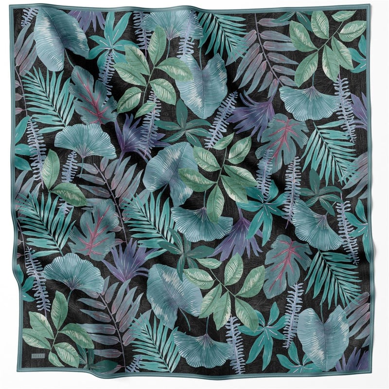 {URUNSEO_TITLE} | BELLI | BELLİ İPEK EŞARP | BELLİ ÇİÇEKLİ DESEN İPEK EŞARP 4225D (TWILL) SİYAH - 80