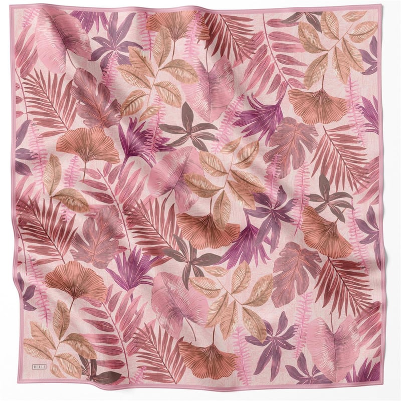 {URUNSEO_TITLE} | BELLI | BELLİ İPEK EŞARP | BELLİ ÇİÇEKLİ DESEN İPEK EŞARP 4225D (TWILL) PUDRA - 03