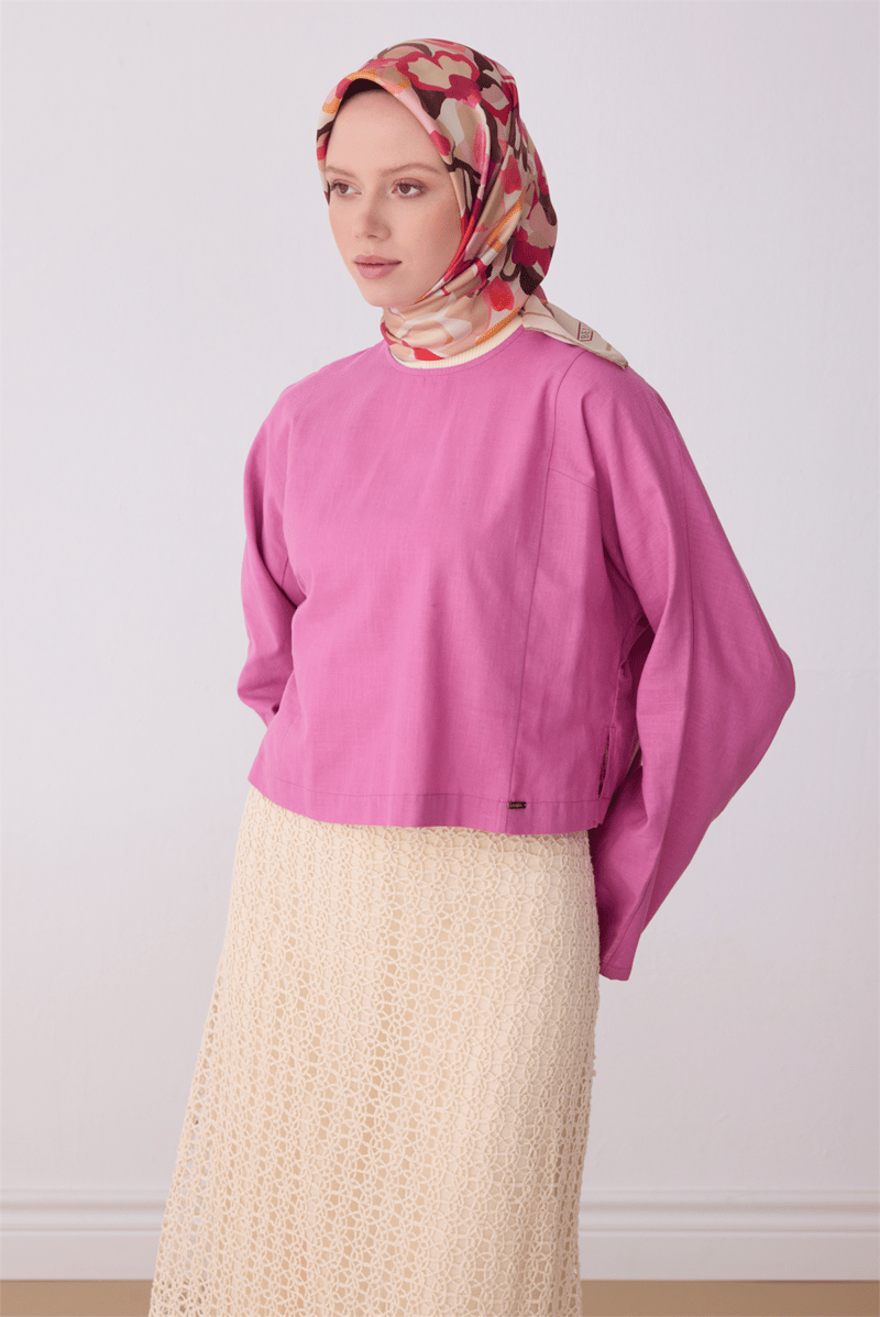 Belli Çok Renkli Çiçek Desen %100 Twill İpek Eşarp 4312-35