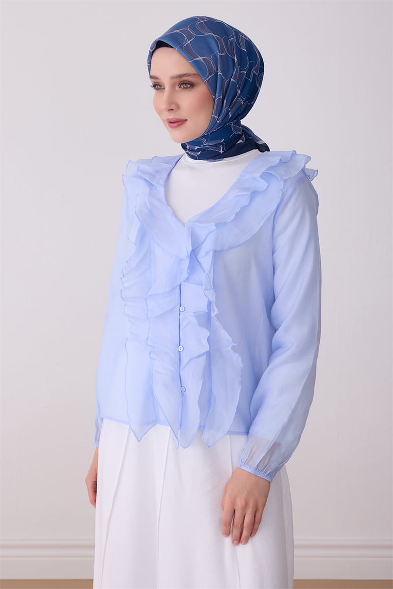 BELLİ DALGALI DESEN PREMIUM SOFT EŞARP 1