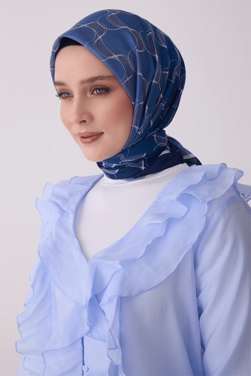 BELLİ DALGALI DESEN PREMIUM SOFT EŞARP 1