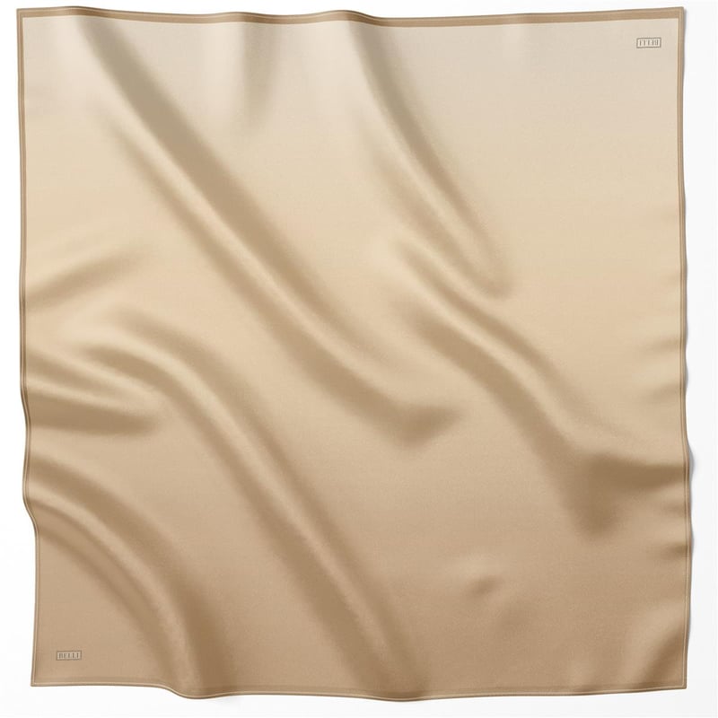 BELLİ DEGRADE DESEN İPEK EŞARP 4224D (TWILL) BEJ - 05