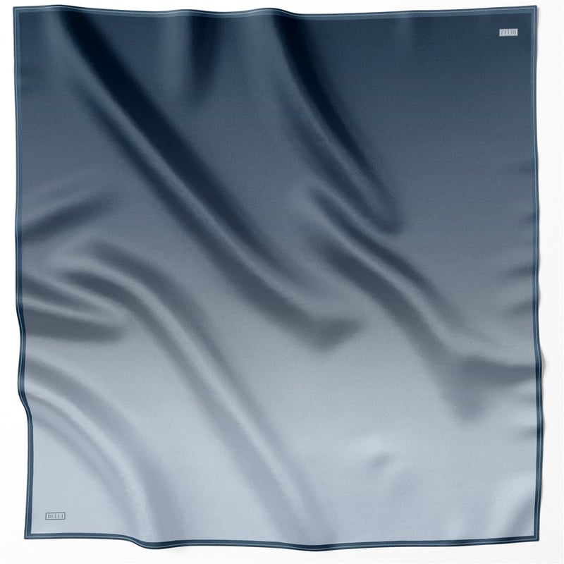 BELLİ DEGRADE DESEN İPEK EŞARP 4224D (TWILL) LACİVERT - 37