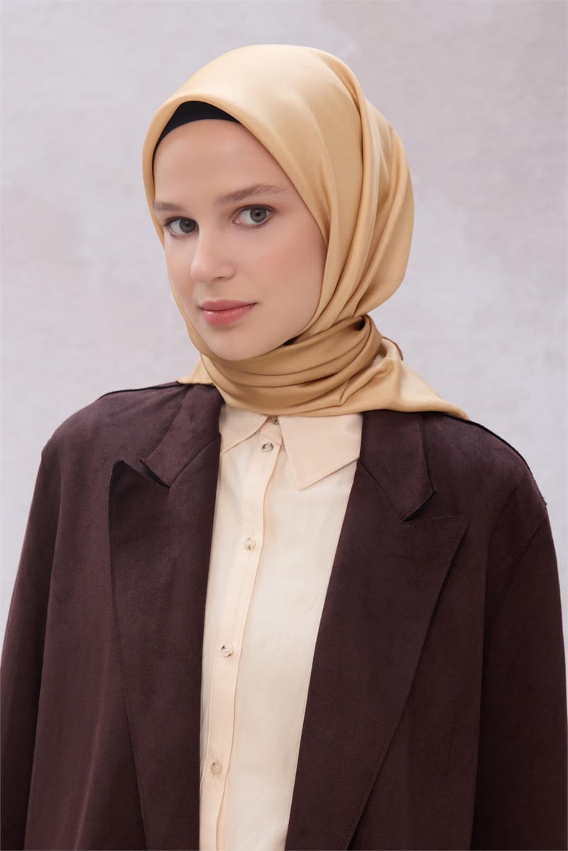 {URUNSEO_TITLE} | BELLI | BELLİ İPEK EŞARP | BELLİ DEGRADE DESEN İPEK EŞARP 4224D (TWILL) BEJ - 05