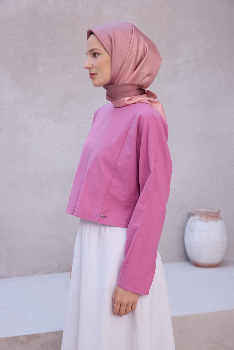 {URUNSEO_TITLE} | BELLI | BELLİ İPEK EŞARP | BELLİ DEGRADE DESEN İPEK EŞARP 4224D (TWILL) PUDRA - 03