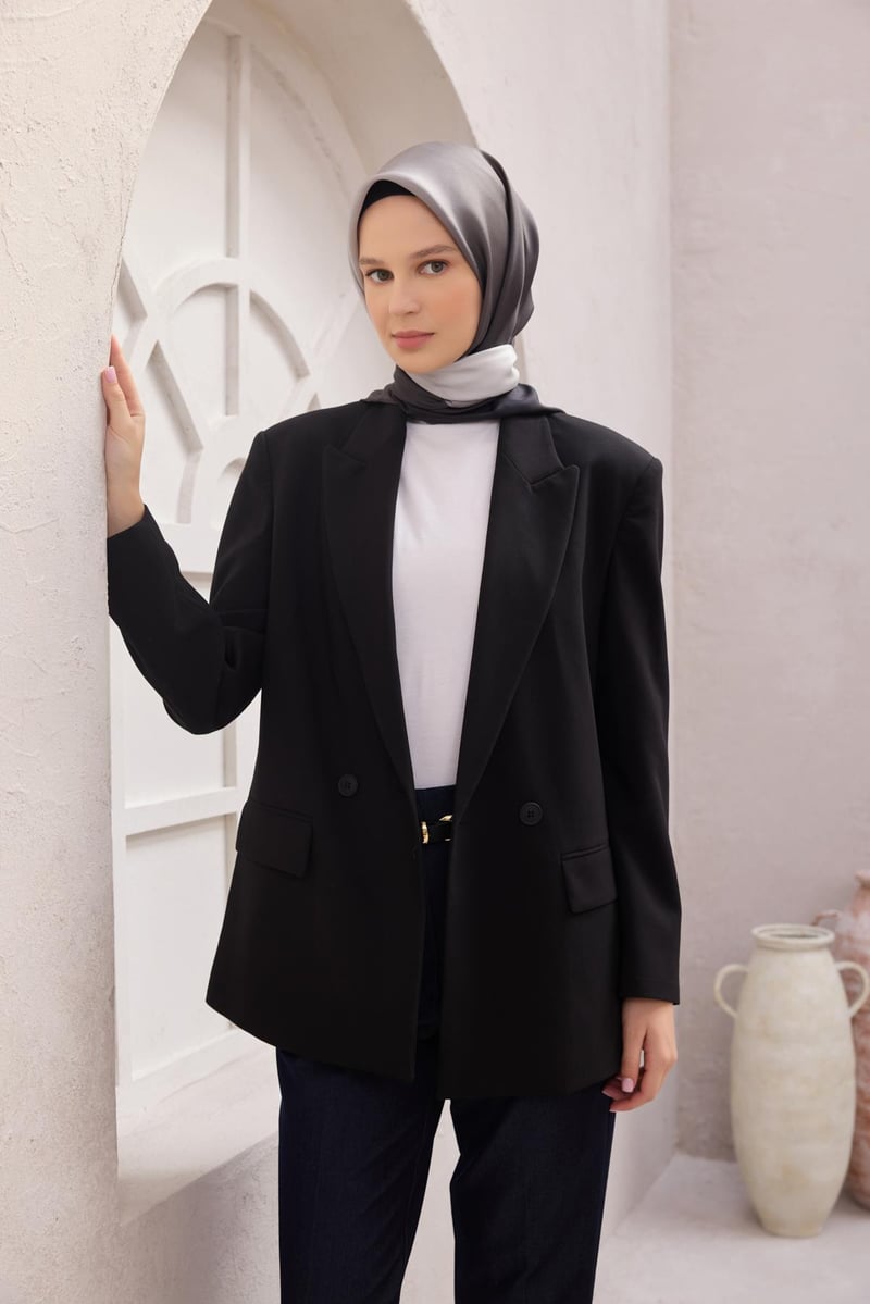 {URUNSEO_TITLE} | BELLI | BELLİ İPEK EŞARP | BELLİ DEGRADE DESEN İPEK EŞARP 4224D (TWILL) SİYAH BEYAZ - 39