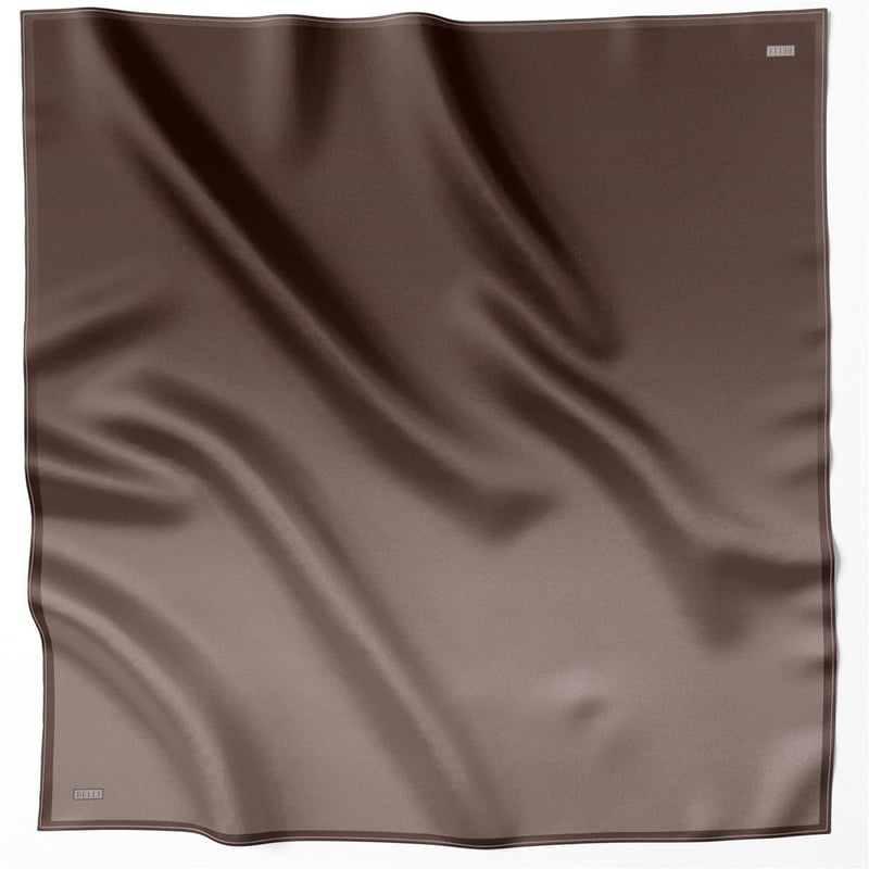BELLİ DEGRADE DESEN İPEK EŞARP 4224D (TWILL) KAHVE - 82
